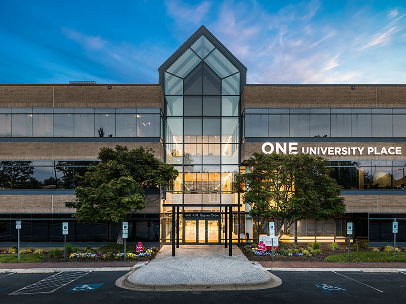 One University Place front view